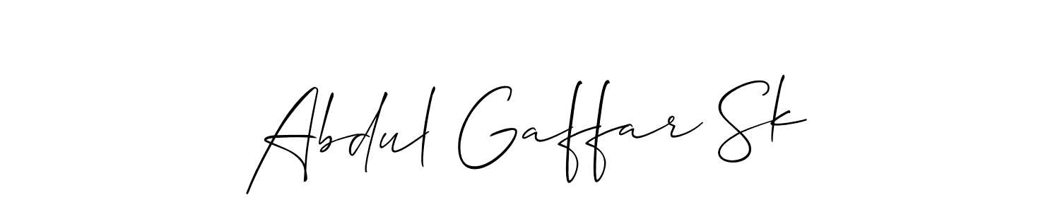 Create a beautiful signature design for name Abdul Gaffar Sk. With this signature (Allison_Script) fonts, you can make a handwritten signature for free. Abdul Gaffar Sk signature style 2 images and pictures png