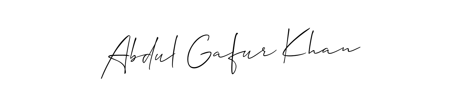 Make a beautiful signature design for name Abdul Gafur Khan. With this signature (Allison_Script) style, you can create a handwritten signature for free. Abdul Gafur Khan signature style 2 images and pictures png
