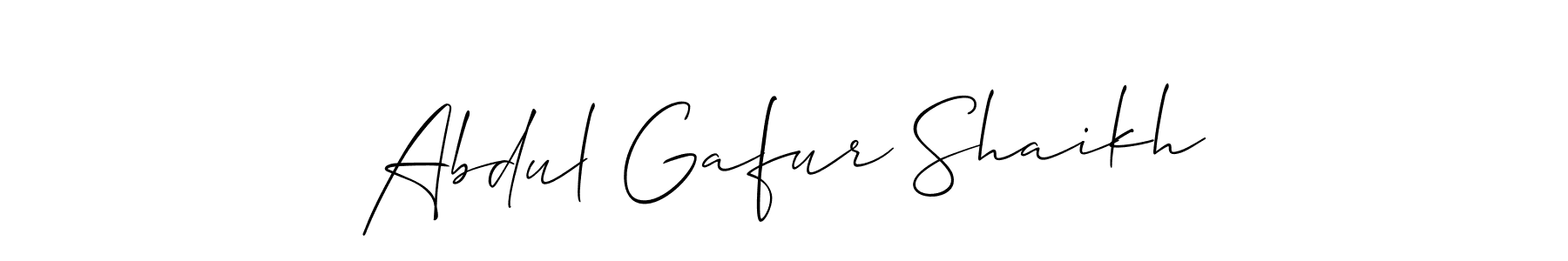 Also You can easily find your signature by using the search form. We will create Abdul Gafur Shaikh name handwritten signature images for you free of cost using Allison_Script sign style. Abdul Gafur Shaikh signature style 2 images and pictures png