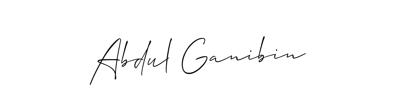 Similarly Allison_Script is the best handwritten signature design. Signature creator online .You can use it as an online autograph creator for name Abdul Ganibin. Abdul Ganibin signature style 2 images and pictures png