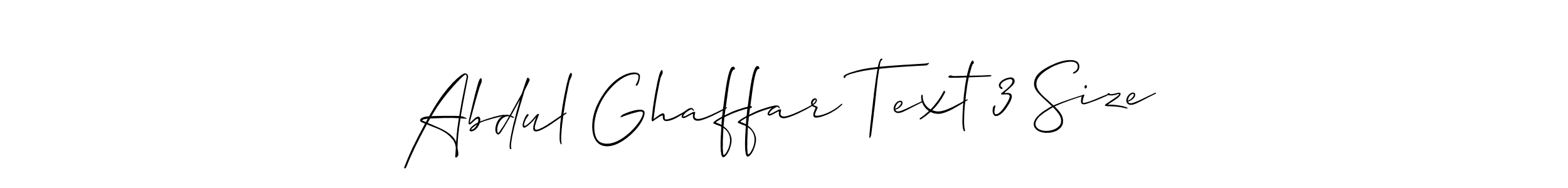 Create a beautiful signature design for name Abdul Ghaffar Text 3 Size. With this signature (Allison_Script) fonts, you can make a handwritten signature for free. Abdul Ghaffar Text 3 Size signature style 2 images and pictures png