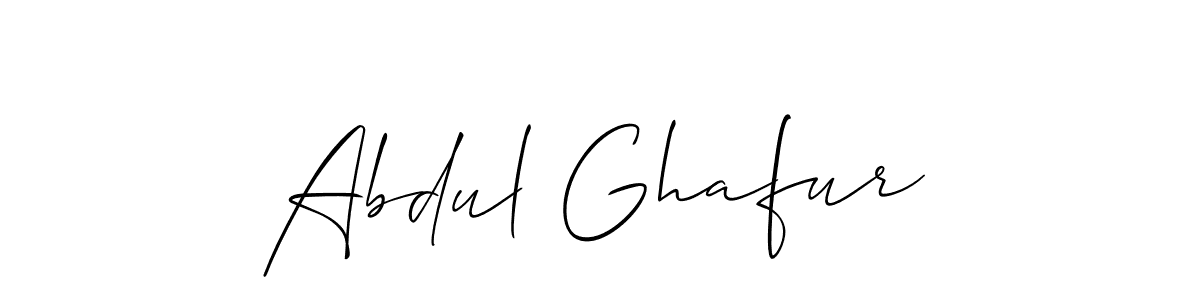 Use a signature maker to create a handwritten signature online. With this signature software, you can design (Allison_Script) your own signature for name Abdul Ghafur. Abdul Ghafur signature style 2 images and pictures png