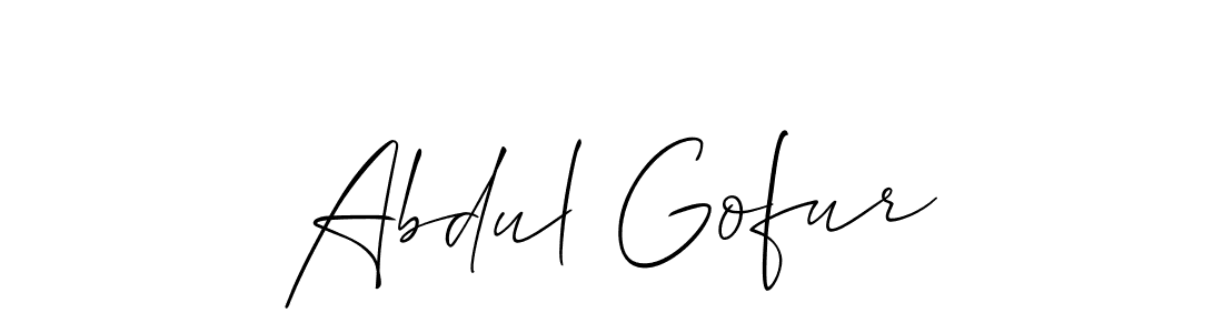 How to make Abdul Gofur name signature. Use Allison_Script style for creating short signs online. This is the latest handwritten sign. Abdul Gofur signature style 2 images and pictures png