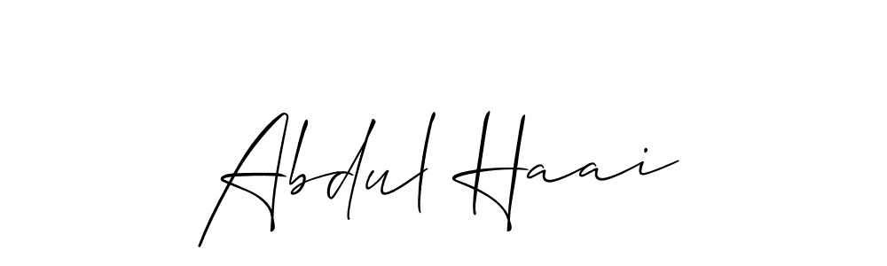 It looks lik you need a new signature style for name Abdul Haai. Design unique handwritten (Allison_Script) signature with our free signature maker in just a few clicks. Abdul Haai signature style 2 images and pictures png