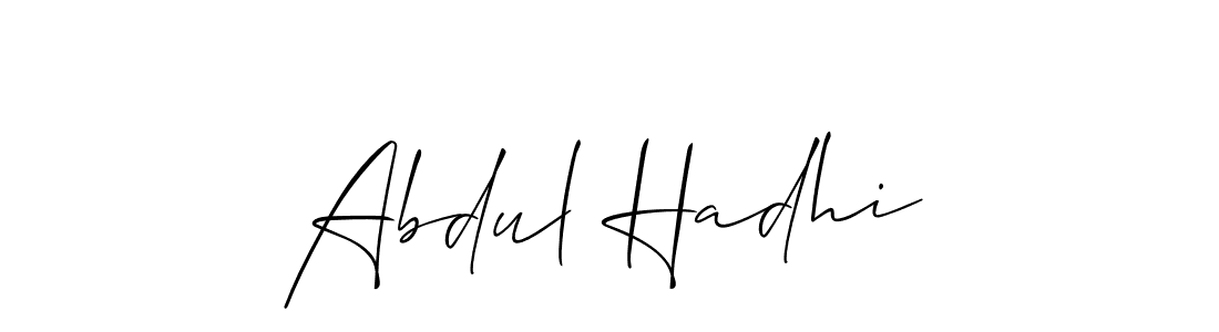 How to make Abdul Hadhi signature? Allison_Script is a professional autograph style. Create handwritten signature for Abdul Hadhi name. Abdul Hadhi signature style 2 images and pictures png