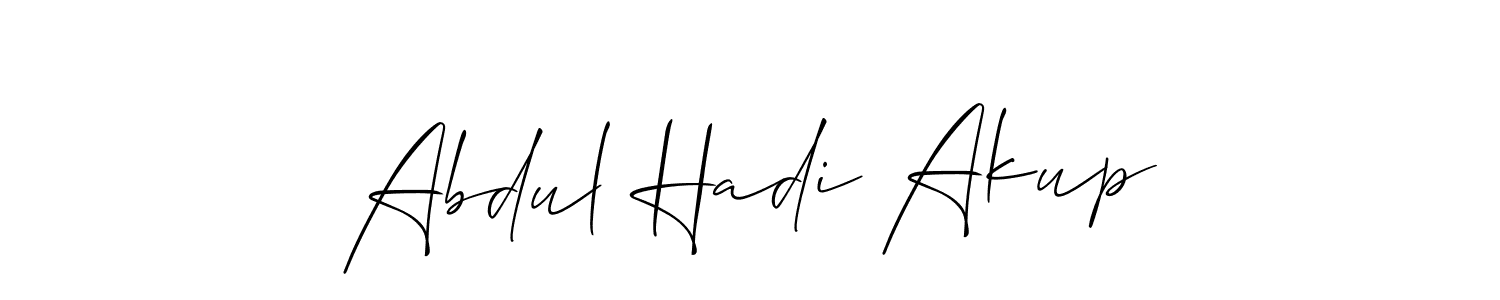 Also we have Abdul Hadi Akup name is the best signature style. Create professional handwritten signature collection using Allison_Script autograph style. Abdul Hadi Akup signature style 2 images and pictures png