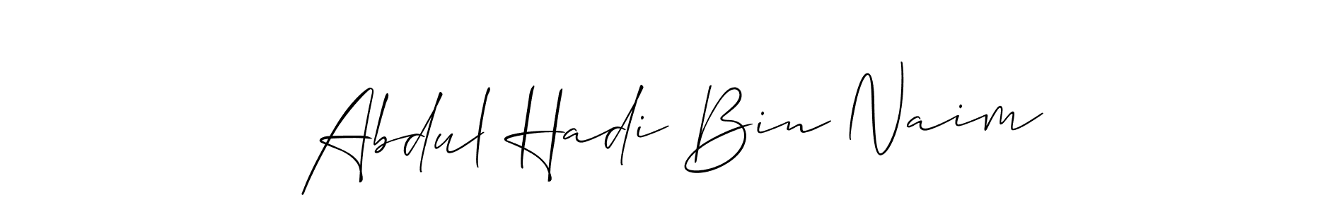 Design your own signature with our free online signature maker. With this signature software, you can create a handwritten (Allison_Script) signature for name Abdul Hadi Bin Naim. Abdul Hadi Bin Naim signature style 2 images and pictures png