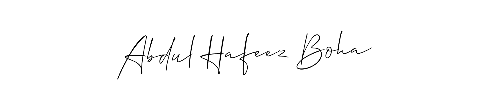 How to make Abdul Hafeez Boha signature? Allison_Script is a professional autograph style. Create handwritten signature for Abdul Hafeez Boha name. Abdul Hafeez Boha signature style 2 images and pictures png