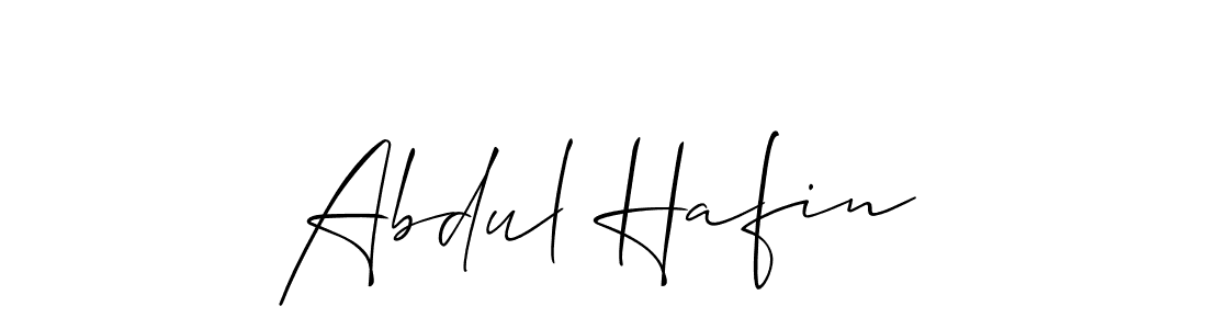 How to make Abdul Hafin name signature. Use Allison_Script style for creating short signs online. This is the latest handwritten sign. Abdul Hafin signature style 2 images and pictures png