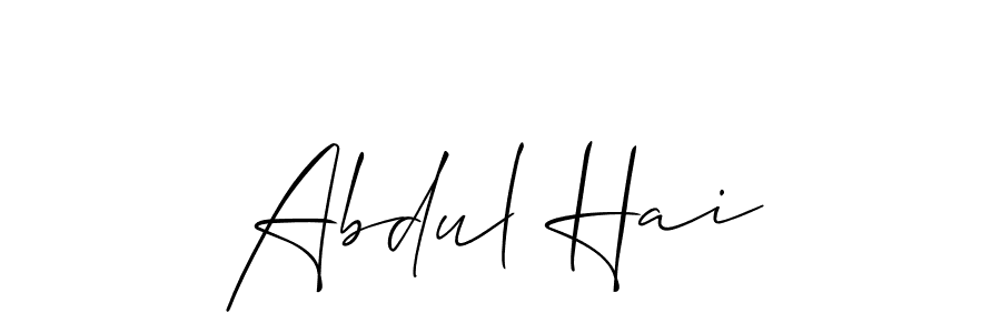 Make a short Abdul Hai signature style. Manage your documents anywhere anytime using Allison_Script. Create and add eSignatures, submit forms, share and send files easily. Abdul Hai signature style 2 images and pictures png