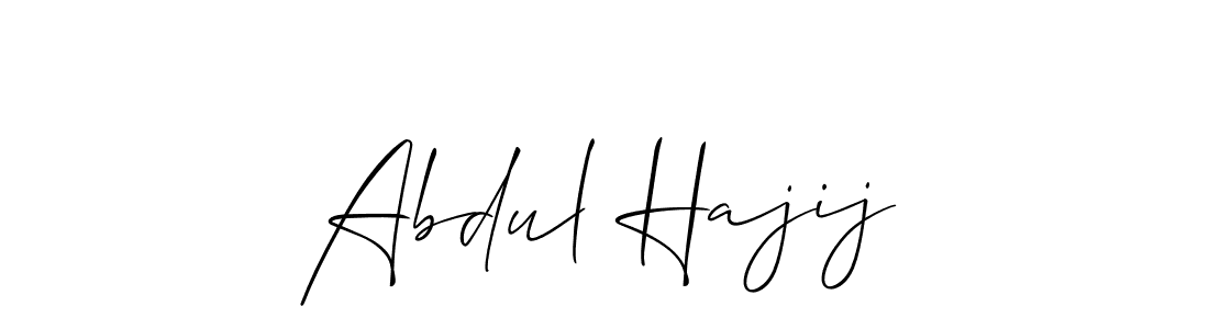 How to make Abdul Hajij signature? Allison_Script is a professional autograph style. Create handwritten signature for Abdul Hajij name. Abdul Hajij signature style 2 images and pictures png