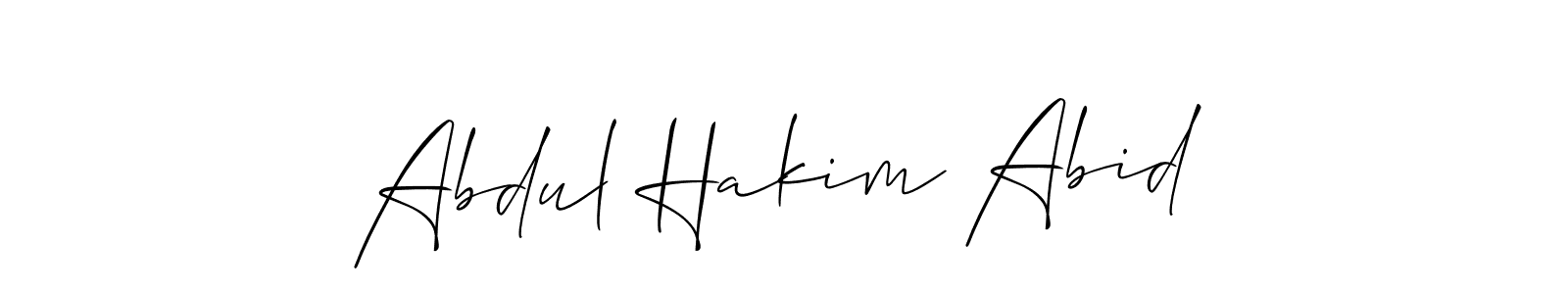 Create a beautiful signature design for name Abdul Hakim Abid. With this signature (Allison_Script) fonts, you can make a handwritten signature for free. Abdul Hakim Abid signature style 2 images and pictures png