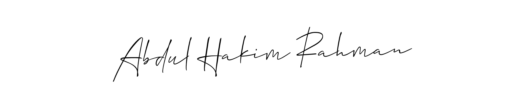 Similarly Allison_Script is the best handwritten signature design. Signature creator online .You can use it as an online autograph creator for name Abdul Hakim Rahman. Abdul Hakim Rahman signature style 2 images and pictures png
