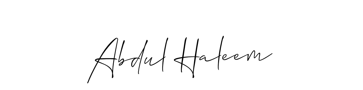 Also we have Abdul Haleem name is the best signature style. Create professional handwritten signature collection using Allison_Script autograph style. Abdul Haleem signature style 2 images and pictures png