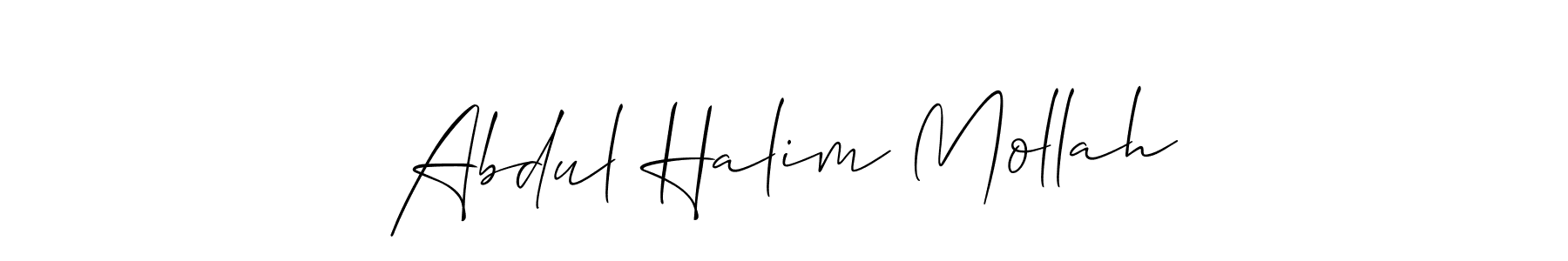 Design your own signature with our free online signature maker. With this signature software, you can create a handwritten (Allison_Script) signature for name Abdul Halim Mollah. Abdul Halim Mollah signature style 2 images and pictures png