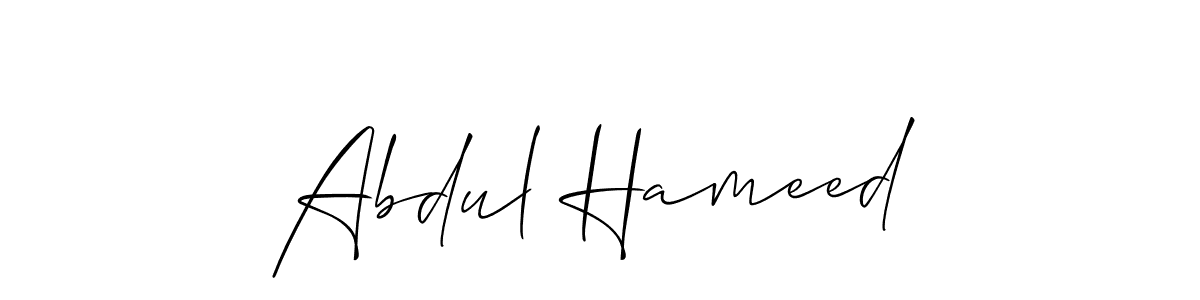 Design your own signature with our free online signature maker. With this signature software, you can create a handwritten (Allison_Script) signature for name Abdul Hameed. Abdul Hameed signature style 2 images and pictures png