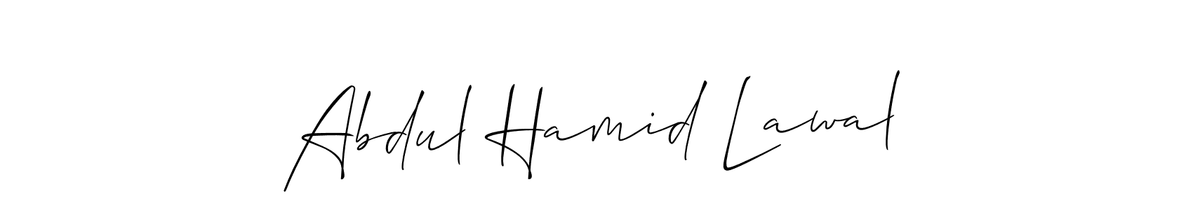 if you are searching for the best signature style for your name Abdul Hamid Lawal. so please give up your signature search. here we have designed multiple signature styles  using Allison_Script. Abdul Hamid Lawal signature style 2 images and pictures png