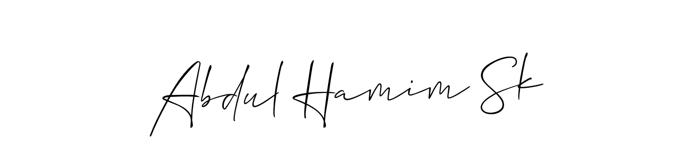 Make a beautiful signature design for name Abdul Hamim Sk. With this signature (Allison_Script) style, you can create a handwritten signature for free. Abdul Hamim Sk signature style 2 images and pictures png