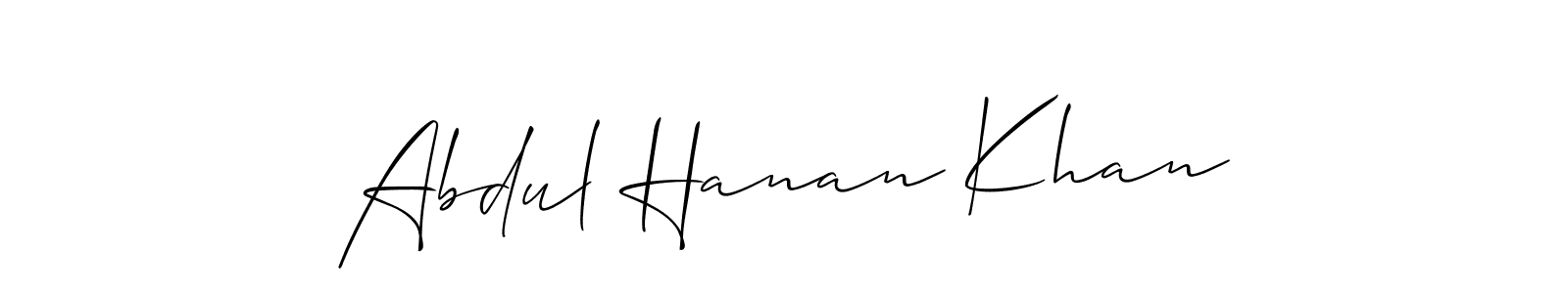It looks lik you need a new signature style for name Abdul Hanan Khan. Design unique handwritten (Allison_Script) signature with our free signature maker in just a few clicks. Abdul Hanan Khan signature style 2 images and pictures png