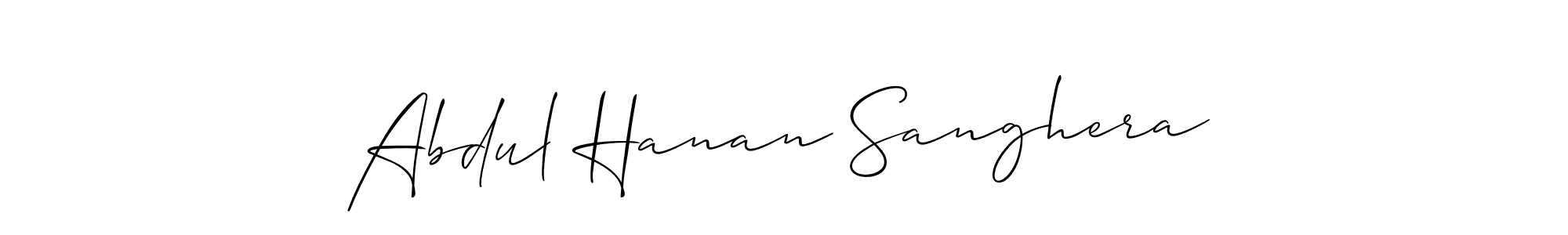 It looks lik you need a new signature style for name Abdul Hanan Sanghera. Design unique handwritten (Allison_Script) signature with our free signature maker in just a few clicks. Abdul Hanan Sanghera signature style 2 images and pictures png