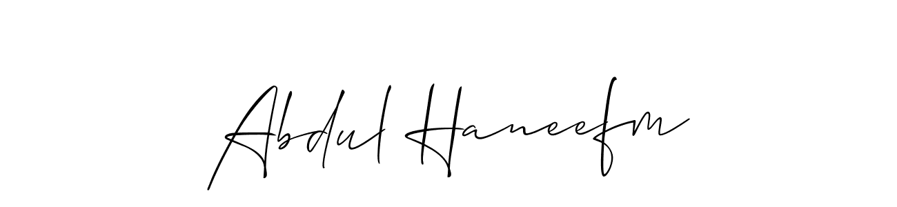 Also we have Abdul Haneefm name is the best signature style. Create professional handwritten signature collection using Allison_Script autograph style. Abdul Haneefm signature style 2 images and pictures png