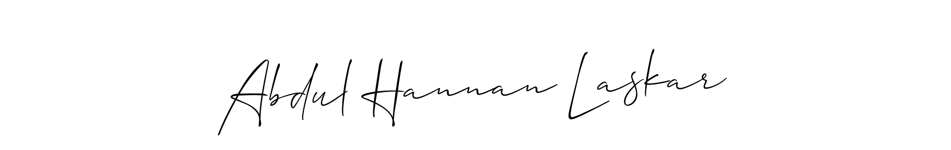 Abdul Hannan Laskar stylish signature style. Best Handwritten Sign (Allison_Script) for my name. Handwritten Signature Collection Ideas for my name Abdul Hannan Laskar. Abdul Hannan Laskar signature style 2 images and pictures png