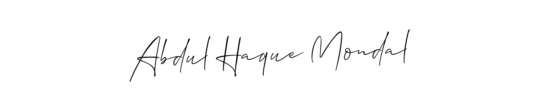 It looks lik you need a new signature style for name Abdul Haque Mondal. Design unique handwritten (Allison_Script) signature with our free signature maker in just a few clicks. Abdul Haque Mondal signature style 2 images and pictures png