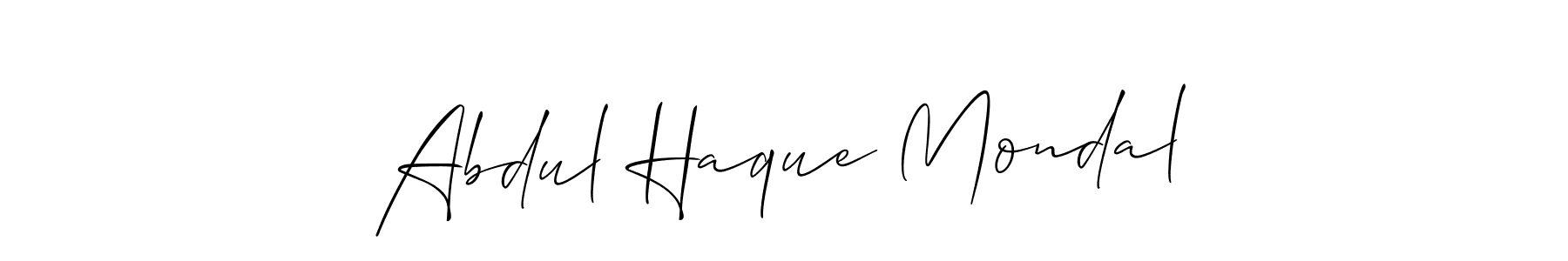 It looks lik you need a new signature style for name Abdul Haque Mondal. Design unique handwritten (Allison_Script) signature with our free signature maker in just a few clicks. Abdul Haque Mondal signature style 2 images and pictures png