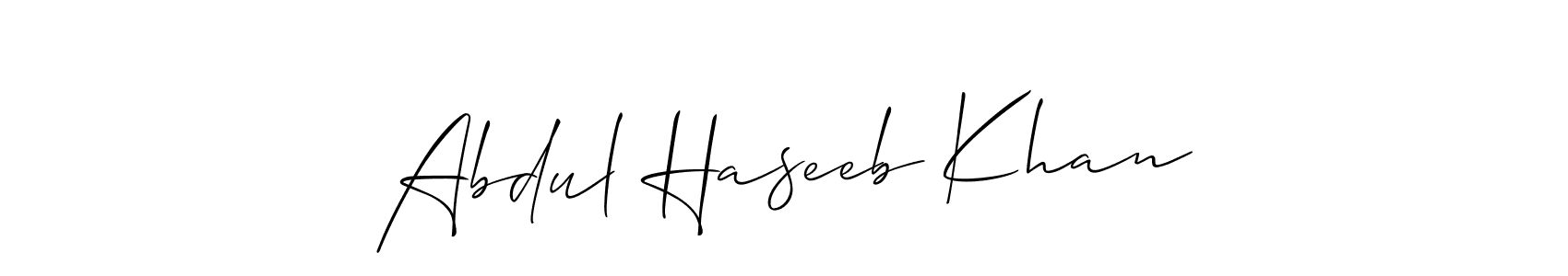 This is the best signature style for the Abdul Haseeb Khan name. Also you like these signature font (Allison_Script). Mix name signature. Abdul Haseeb Khan signature style 2 images and pictures png
