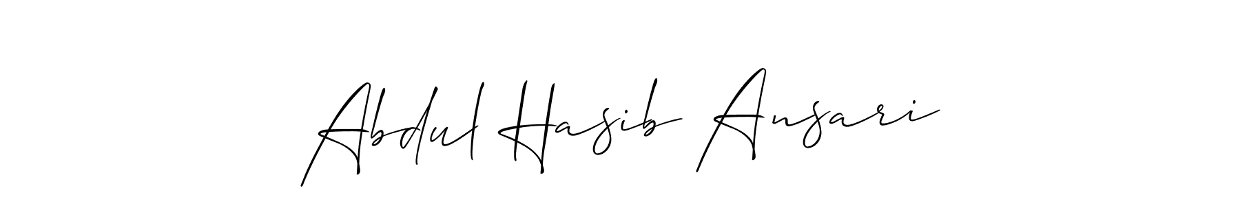 Also we have Abdul Hasib Ansari name is the best signature style. Create professional handwritten signature collection using Allison_Script autograph style. Abdul Hasib Ansari signature style 2 images and pictures png