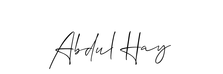 How to Draw Abdul Hay signature style? Allison_Script is a latest design signature styles for name Abdul Hay. Abdul Hay signature style 2 images and pictures png