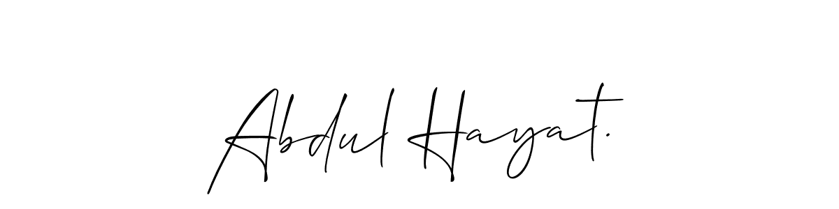 This is the best signature style for the Abdul Hayat. name. Also you like these signature font (Allison_Script). Mix name signature. Abdul Hayat. signature style 2 images and pictures png