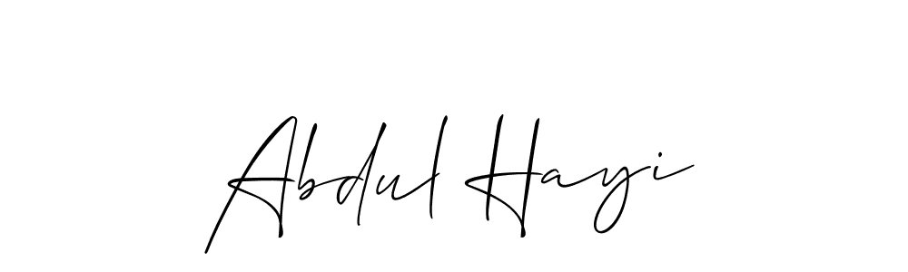 Create a beautiful signature design for name Abdul Hayi. With this signature (Allison_Script) fonts, you can make a handwritten signature for free. Abdul Hayi signature style 2 images and pictures png