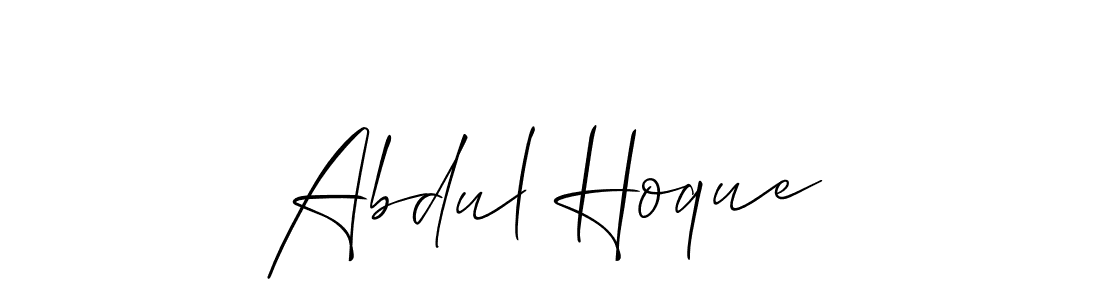 Use a signature maker to create a handwritten signature online. With this signature software, you can design (Allison_Script) your own signature for name Abdul Hoque. Abdul Hoque signature style 2 images and pictures png