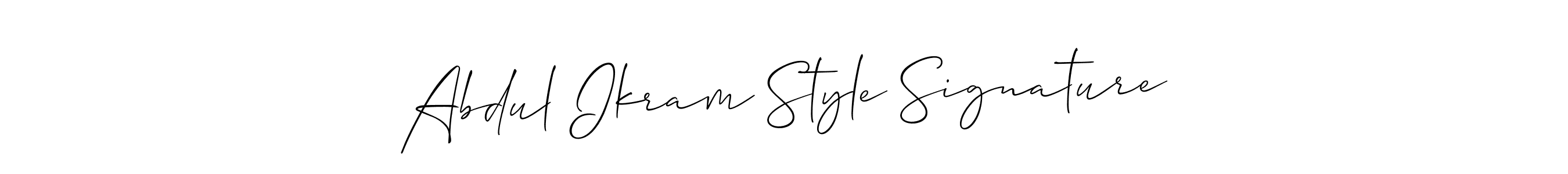 Create a beautiful signature design for name Abdul Ikram Style Signature. With this signature (Allison_Script) fonts, you can make a handwritten signature for free. Abdul Ikram Style Signature signature style 2 images and pictures png