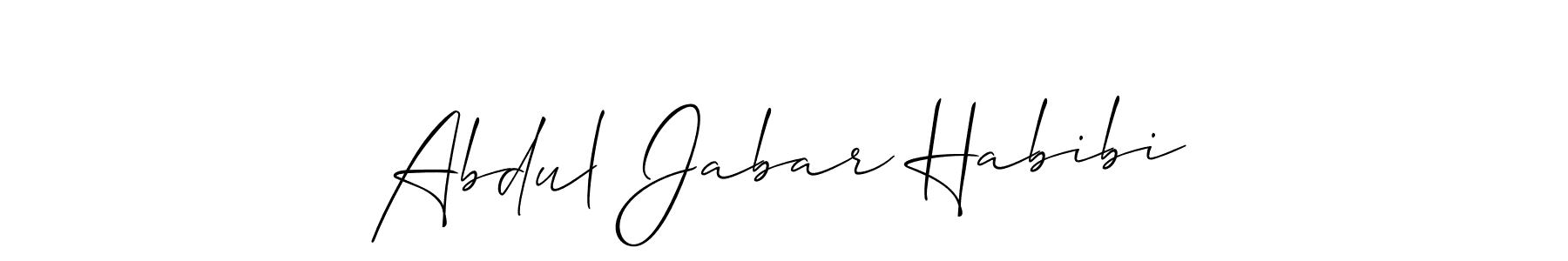 See photos of Abdul Jabar Habibi official signature by Spectra . Check more albums & portfolios. Read reviews & check more about Allison_Script font. Abdul Jabar Habibi signature style 2 images and pictures png