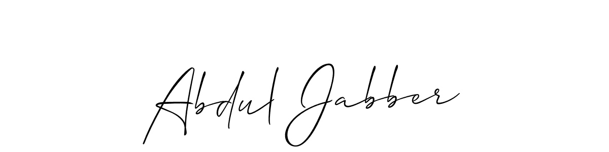 How to make Abdul Jabber name signature. Use Allison_Script style for creating short signs online. This is the latest handwritten sign. Abdul Jabber signature style 2 images and pictures png