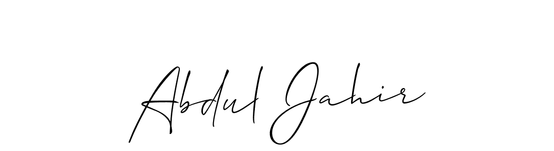 How to make Abdul Jahir name signature. Use Allison_Script style for creating short signs online. This is the latest handwritten sign. Abdul Jahir signature style 2 images and pictures png