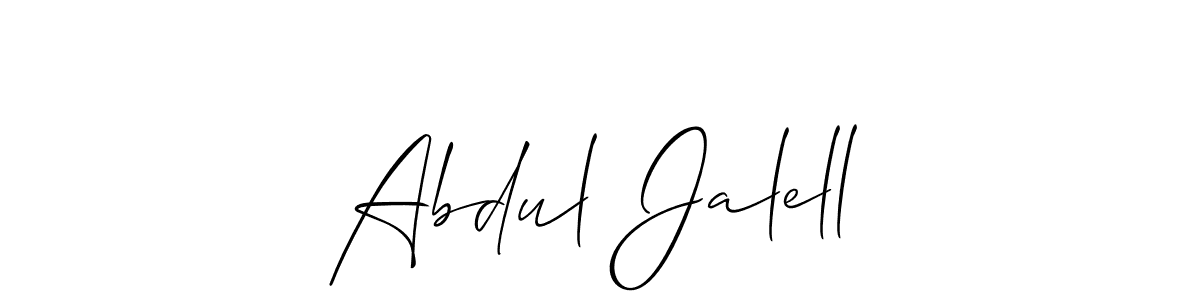 Make a beautiful signature design for name Abdul Jalell. With this signature (Allison_Script) style, you can create a handwritten signature for free. Abdul Jalell signature style 2 images and pictures png