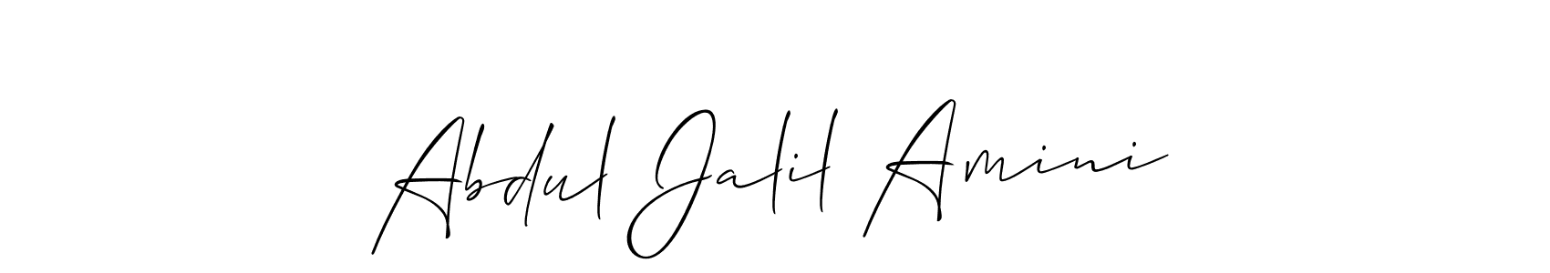 Also we have Abdul Jalil Amini name is the best signature style. Create professional handwritten signature collection using Allison_Script autograph style. Abdul Jalil Amini signature style 2 images and pictures png