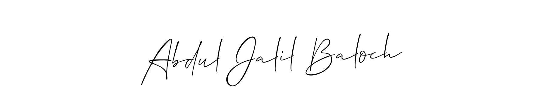 How to make Abdul Jalil Baloch signature? Allison_Script is a professional autograph style. Create handwritten signature for Abdul Jalil Baloch name. Abdul Jalil Baloch signature style 2 images and pictures png