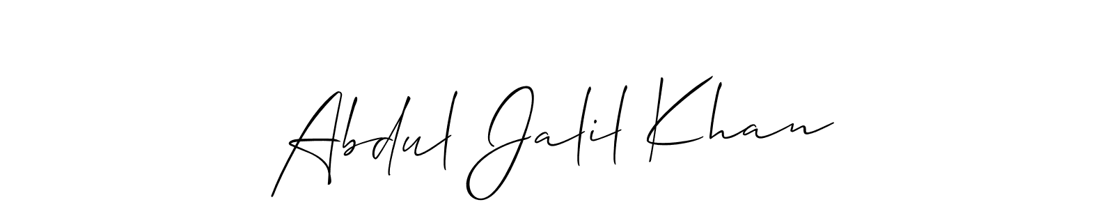 You can use this online signature creator to create a handwritten signature for the name Abdul Jalil Khan. This is the best online autograph maker. Abdul Jalil Khan signature style 2 images and pictures png