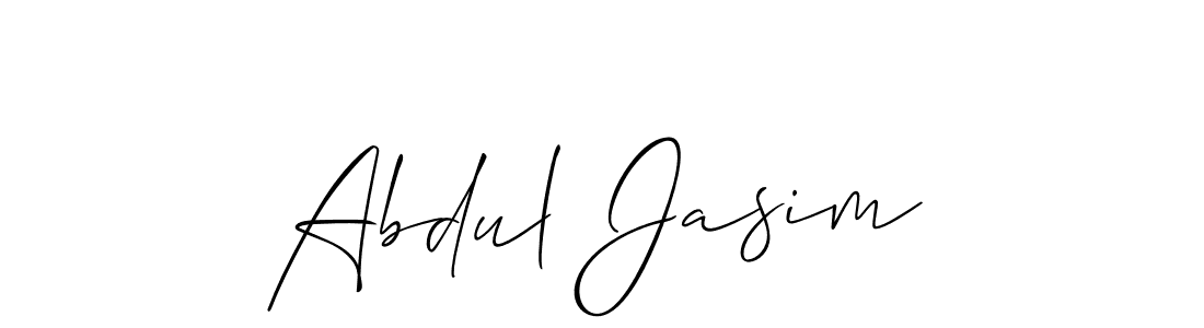 How to make Abdul Jasim name signature. Use Allison_Script style for creating short signs online. This is the latest handwritten sign. Abdul Jasim signature style 2 images and pictures png