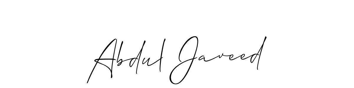 Abdul Javeed stylish signature style. Best Handwritten Sign (Allison_Script) for my name. Handwritten Signature Collection Ideas for my name Abdul Javeed. Abdul Javeed signature style 2 images and pictures png