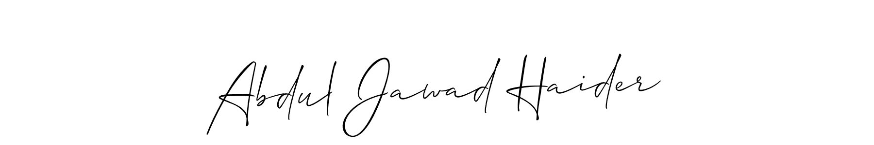 Abdul Jawad Haider stylish signature style. Best Handwritten Sign (Allison_Script) for my name. Handwritten Signature Collection Ideas for my name Abdul Jawad Haider. Abdul Jawad Haider signature style 2 images and pictures png