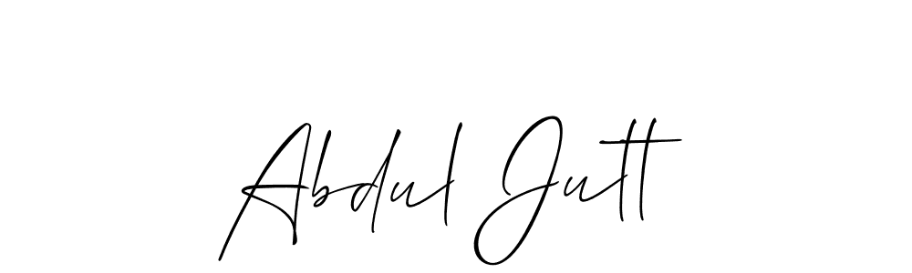 Use a signature maker to create a handwritten signature online. With this signature software, you can design (Allison_Script) your own signature for name Abdul Jutt. Abdul Jutt signature style 2 images and pictures png