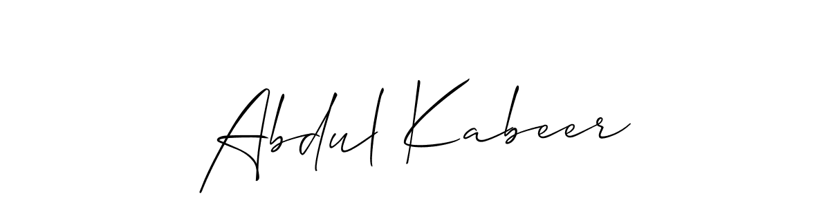 How to make Abdul Kabeer name signature. Use Allison_Script style for creating short signs online. This is the latest handwritten sign. Abdul Kabeer signature style 2 images and pictures png