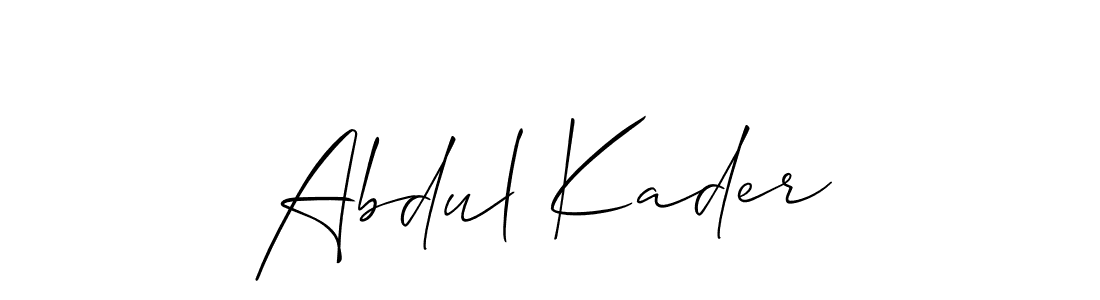 How to make Abdul Kader signature? Allison_Script is a professional autograph style. Create handwritten signature for Abdul Kader name. Abdul Kader signature style 2 images and pictures png