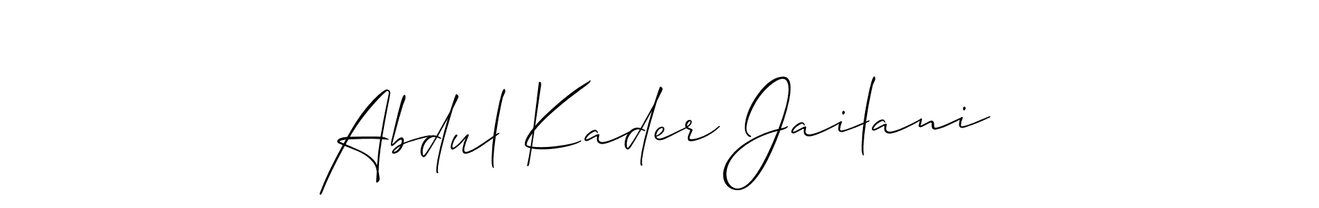 Design your own signature with our free online signature maker. With this signature software, you can create a handwritten (Allison_Script) signature for name Abdul Kader Jailani. Abdul Kader Jailani signature style 2 images and pictures png