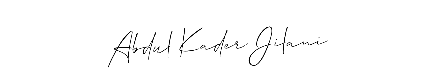 Make a short Abdul Kader Jilani signature style. Manage your documents anywhere anytime using Allison_Script. Create and add eSignatures, submit forms, share and send files easily. Abdul Kader Jilani signature style 2 images and pictures png